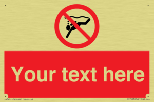 Custom prohibition No sub aqua diving